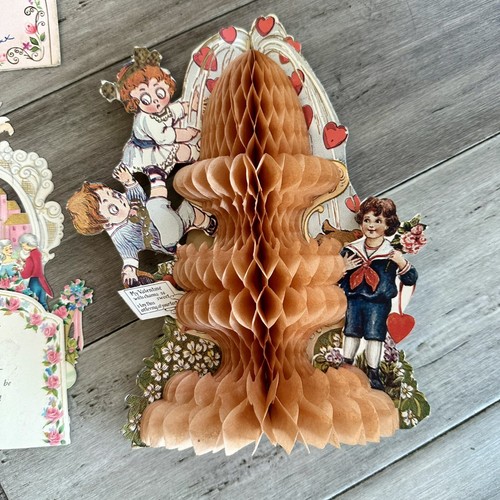Lot Of 6 Antique Hallmark Germany Pop Up Pull Down Valentine Card 20's - 40’s - Picture 2 of 17