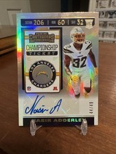 2019 Panini Contenders Championship Ticket # To 49 Nasir Adderley Auto  Colts
