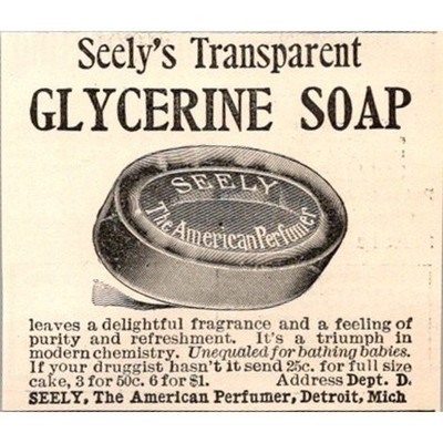 Seely The American Perfumer Glycerine Soap Detroit MI 1894 Clipping SAI7-M8
