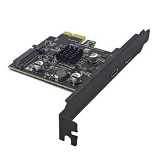 2Port TYPEC PCIE Card PCI Express 30 X1 to Dual USBC Expansion Card
