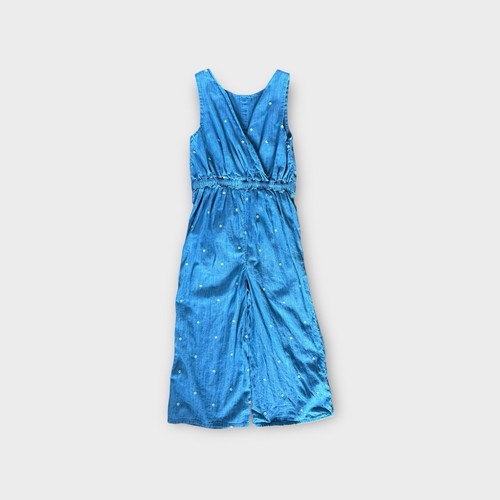 Mini Boden Chambray Daisy Floral Applique Jumpsuit - Picture 4 of 5