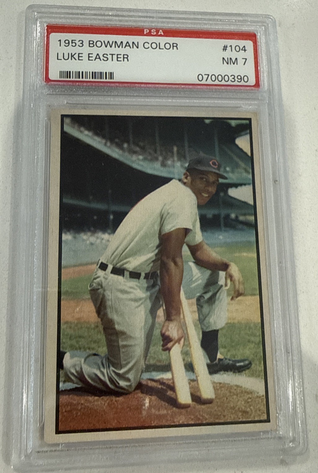 1953 Bowman Color #104 Luke Easter PSA 7 NM Cleveland Indians