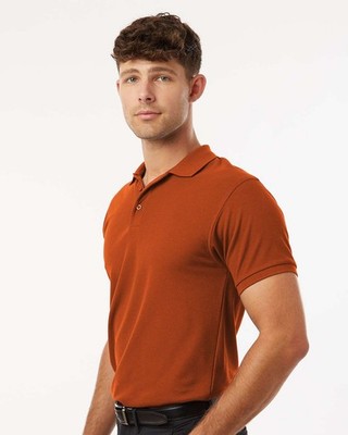   AllPro Men's Pique Polo Shirt Short Sleeve Wrinkle-resistant 62800 Rust Large