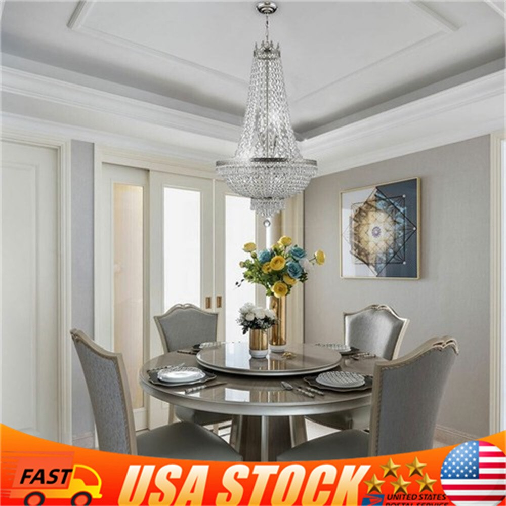 Antique Vintage Ceiling Lighting Pendant Lamp French Empire Crystal Chandelier