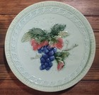 Vintage 1930s German Black Forest 8 Inch Plates Majolica Grapes Set of 2  — photo 3