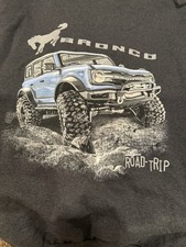 XL Extra Large Ford Bronco Hoodie Sweatshirt Hooded CHARCOAL HEATHER Licensed