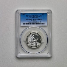 2007 Great Britain Silver Britannia £1 – PCGS PR69DCAM – Proof