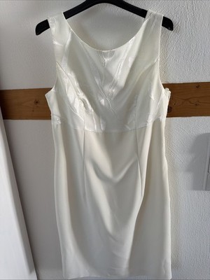 Vera Mont Damen Kleid Sommerkleid Ärmellos Weiß Gr. 42 Polyester
