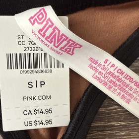 Pink By Victoria&rsquo;s Secret, Small Leopard Love, Pink Thong Panties