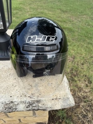 HJC Motorcycle Helmet AC-3 Black Size Medium  DOT Excellent Condition - Shield