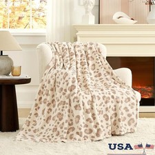 Shed Free Plush Fleece Blanket Animal Print Soft Cozy Warm Winter Gift New