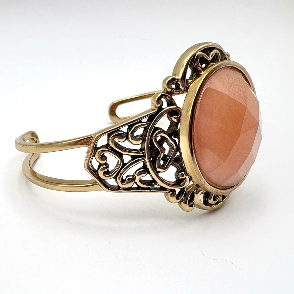 Brazalete Studio Barse Natural Melocotón Aventurina Dorado Bronce Suroeste Foto 3 de 4