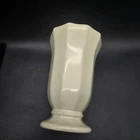 McCoy Pottery White Faceted Vase Vintage MCM Ceramic