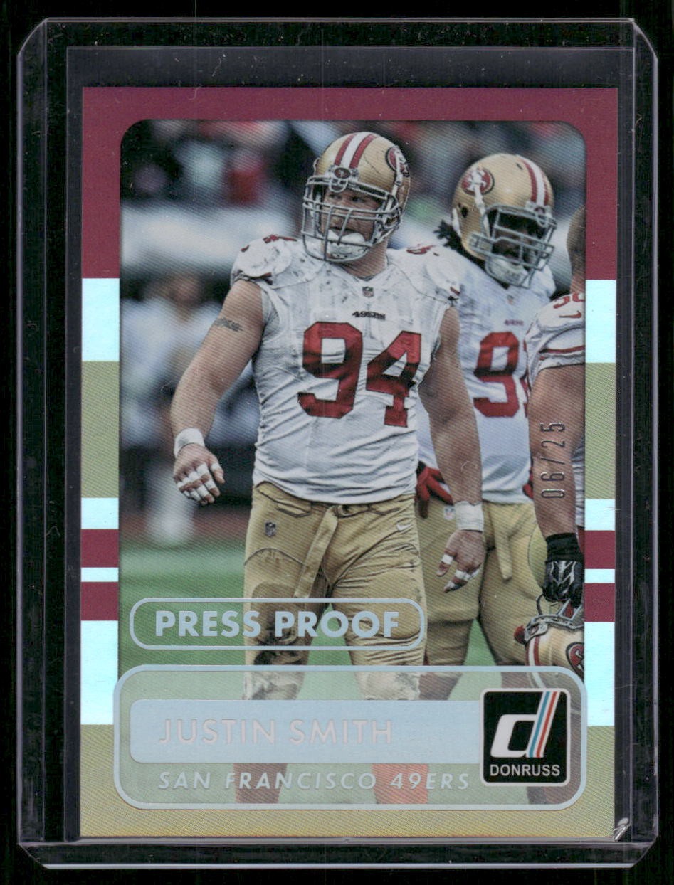 2015 Donruss #129 Justin Smith Press Proof Silver #/25