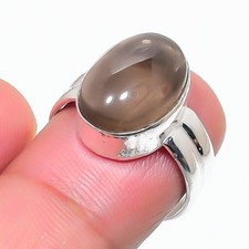 Smoky Quartz Gemstone Handmade 925 Sterling Silver All Size Ring For Gift