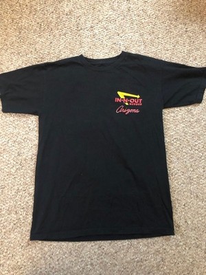 IN-N-OUT BURGER DOUBLE SIDED GRAPHIC T-SHIRT BLACK 40S 50S MUSCLE CAR CALI Small