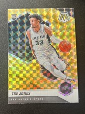 Tre Jones 2020-21 Panini Mosaic Yellow Prizm RC #243 Rookie Card - j64