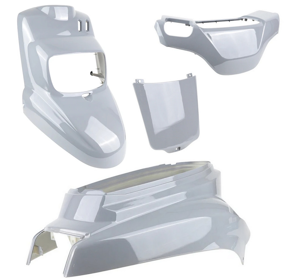 Kit carénage MBK Booster gris nardo plastique Yamaha Bws 2T 50cc tuning scooter 2004 4p