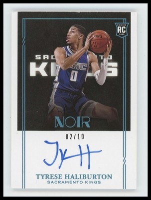 2020-21 Panini Noir Tyrese Haliburton Platinum Rookie Auto #/10 (A1)