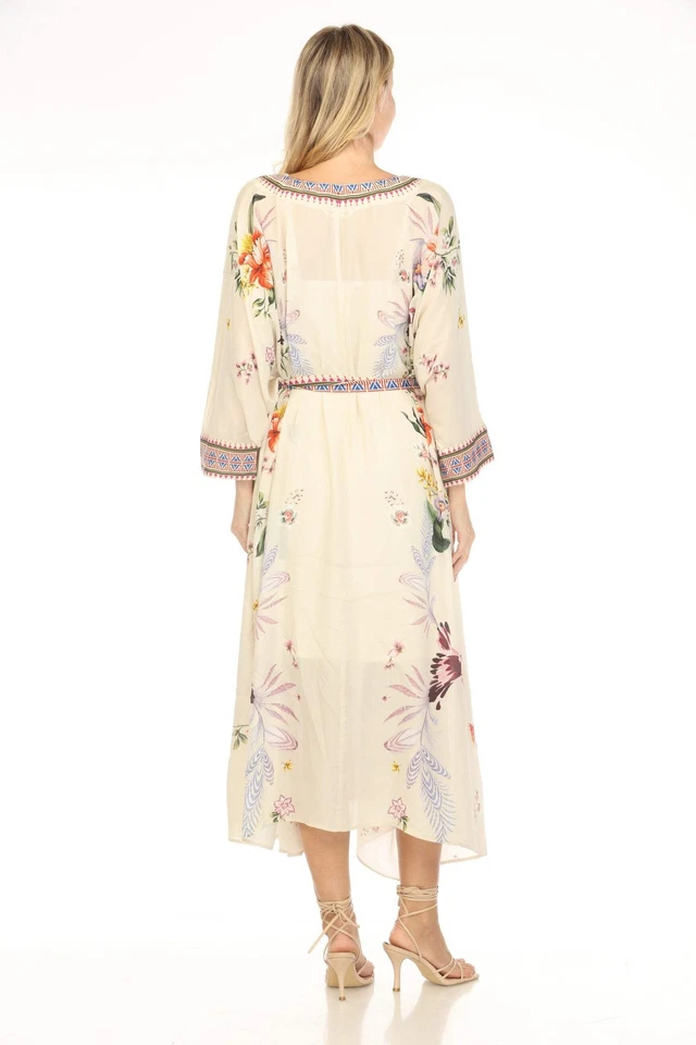 Johnny Was Jade Larissa Maxi Kaftan Dress L37825-3 - Image 4 of 4