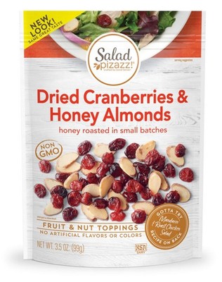 Salad Pizazz! Almond Toppings Honey Roasted with Cranberries Snack Mix 3.5 Ounce