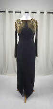 Virgos Lounge Beaded Maxi Dress Black Uk 12 RRP £189 LN061 AA 17