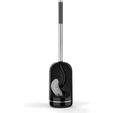 Compact Bathroom Toilet Bowl Brush with Angled Bristles  Stainless Steel Handle