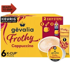 Frothy 2-Step Artificially Flavored Cappuccino Espresso Style K‐Cup Coffee Pods 