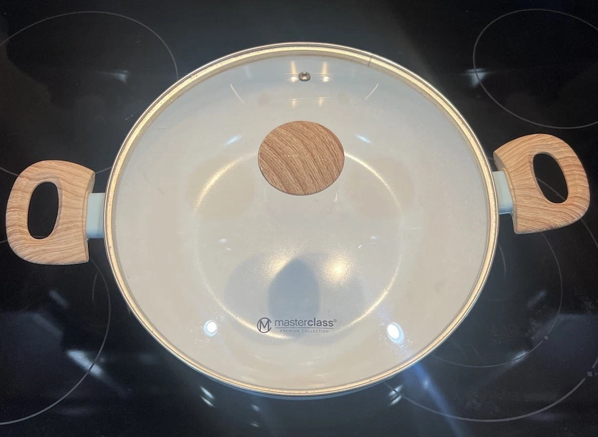 Masterclass Premium Cookware Collection 11.5" Low Casserole Pan Pot W/ Lid 4 qt