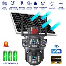 Solar Battery Powered Wifi Pan/Tilt Home Secu...