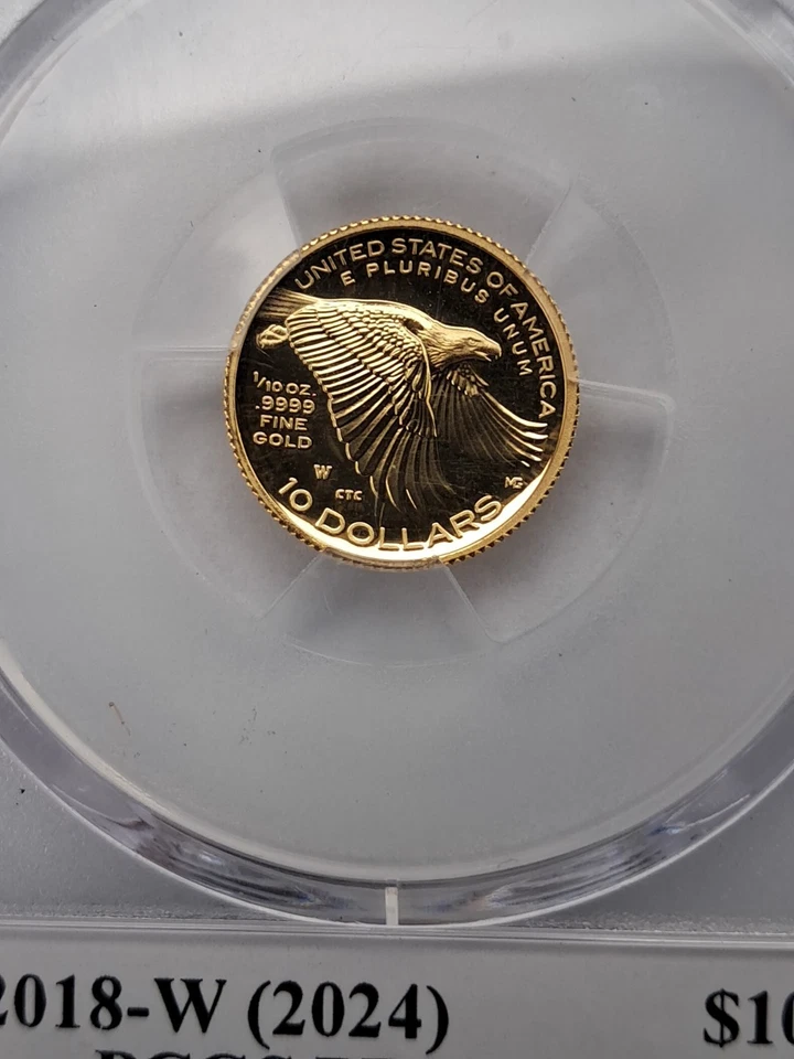 2018-W (2024) $10 Liberty Gold WP Mint Hoard PCGS PR70 David Hall Sig Label - Image 3 of 4
