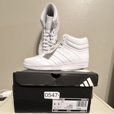 adidas Hoops 4.0 Mid Men size 8 Athletic Sneakers White women size 9