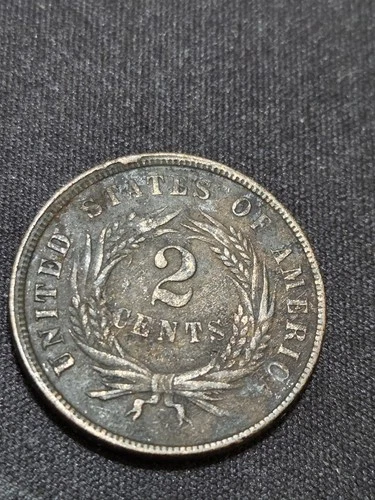1866-P Two Cent Piece — photo from the most recent tracked eBay sale