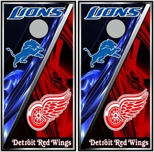 red wings and lions 326 cornhole board vinyl wraps