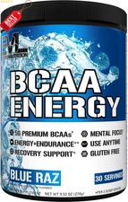 EVL BCAA Amino Acids Powder Energy Pre Workout Muscle Recovery Blue Raz US