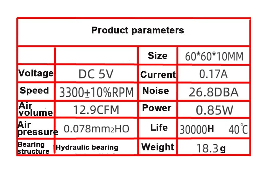 Clear USB PC Computer Clear Case Cooling Fan Cooler LED Light 60×60×10mm 6010 - Image 2 of 4