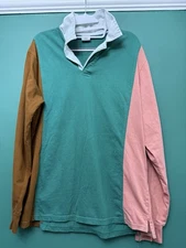 Mens Urban Outfitters Rugby Shirt. Medium. Green. Long Sleeve. SKU 87090