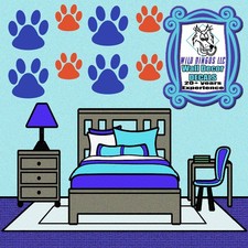 50 Paw Print Paws Animal Style Wall Decor Decal Vinyl Many Color Options
