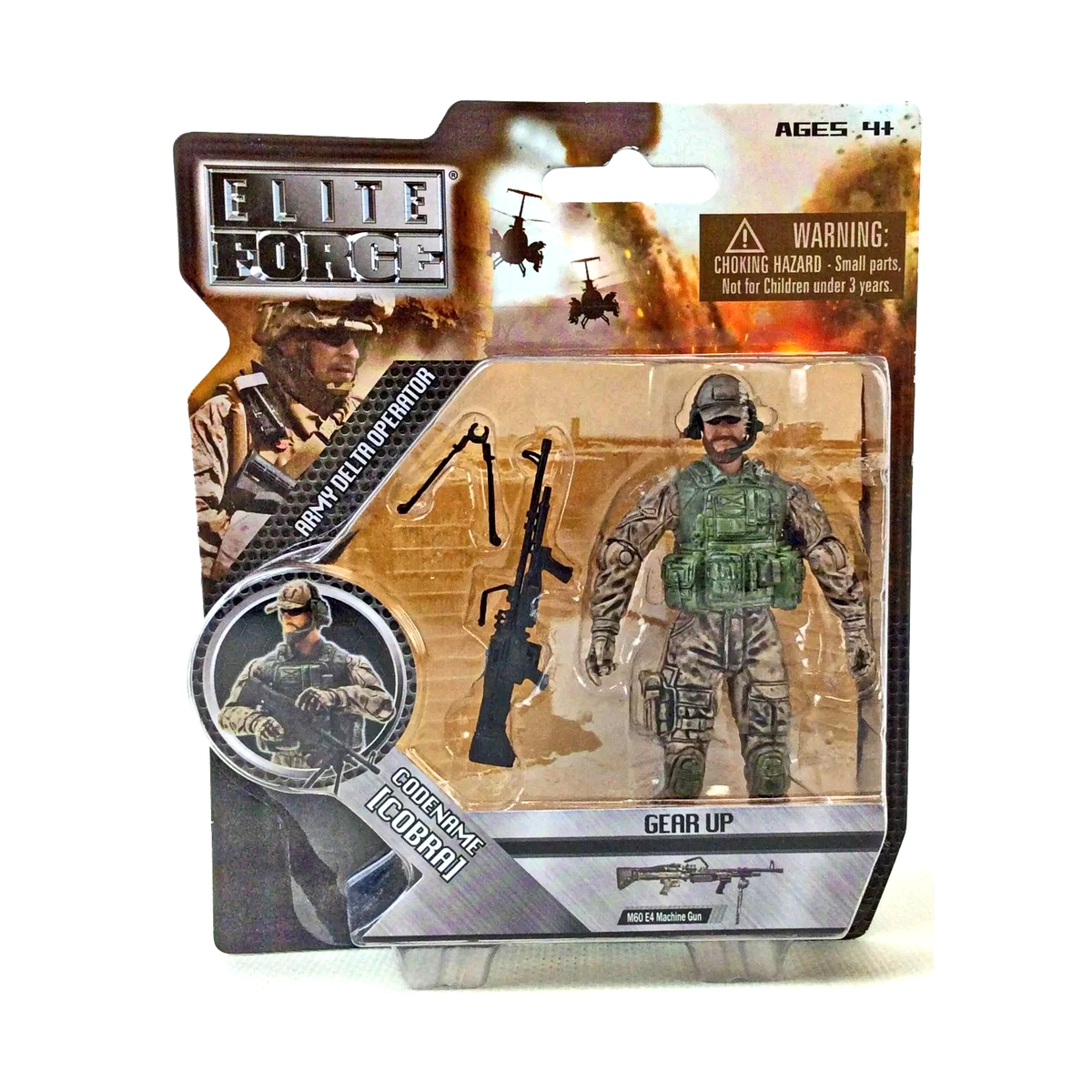 1:18 BBI Elite Force U.S Army Delta Operator Codename w M60 E4 Gun