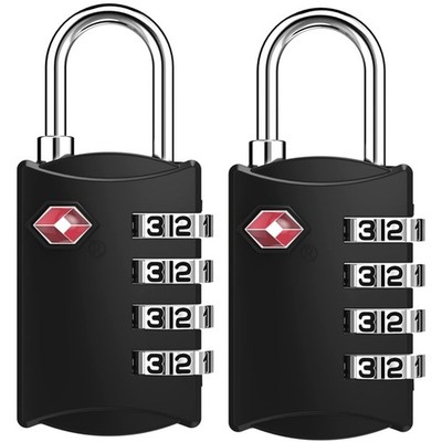 TSA Schlösser 2er Pack Gepäckschloss Kofferschloss Zahlenschloss 4-stellig Re...
