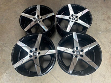 20" MERCEDES BENZ  S-CLASS WHEELS 20X8.5/20x10 5x112 +15MM BLACK & BRUSHED