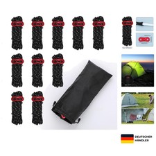 Reflektierende Zeltleinen Nylon 4m mit Aluminiumspanner für Camping & Sonnens...