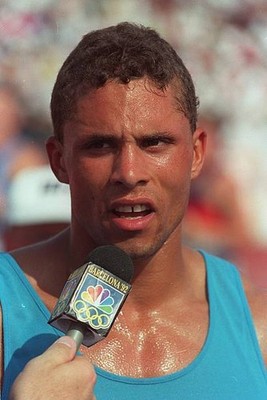 Decathlete Dan O'Brien USA shows his dejection after finishing th 1992 Old Photo