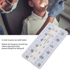 12x Metal Dental Teeth Crown Stainless Steel Temporary Protective Dental Met HOT