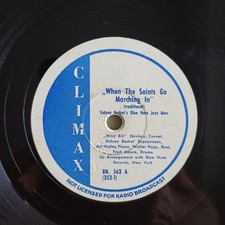 H 10" Schellack 25cm Sidney Bechet's Blue Note Jazz Men &ndash; When The Saints Go Mar