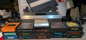 Atari 7800 Console With 16 Games In box Tested Defender Shark Attack  Pac Man 