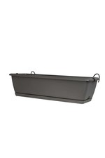 Planters Pride Ovaho 60cm Hanging Plastic Trough, Stone Grey 26L Railing Planter