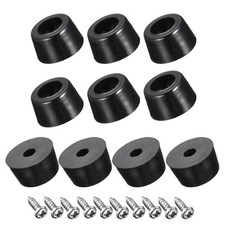 12pcs Rubber Bumper Feet Stainless Steel Screws and Washer 0.47" W x 0.28" H