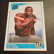2018 Panini Donruss Rated Rookie #308 Nick Chubb RC Cleveland Browns