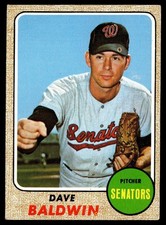 1968 Topps Dave Baldwin VG+ RC Washington Senators #231